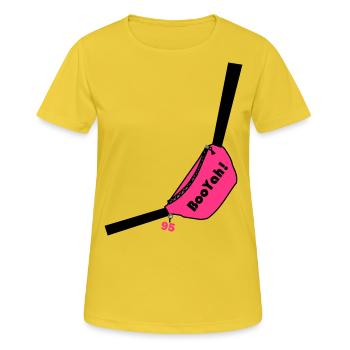 Booyah! Crossbody Bag - Frauen T-Shirt atmungsaktiv - Sonnengelb - Vorne - AI Model Female 172 dark (172cm)