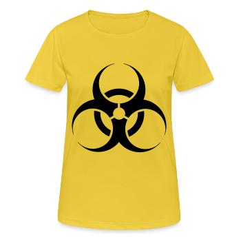 Bio Hazard - Frauen T-Shirt atmungsaktiv - Sonnengelb - Vorne - AI Model Female 172 dark (172cm)