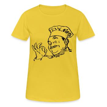 Chefkoch - Frauen T-Shirt atmungsaktiv - Sonnengelb - Vorne - AI Model Female 172 dark (172cm)