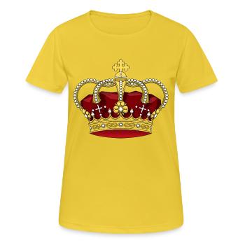 krone - Frauen T-Shirt atmungsaktiv - Sonnengelb - Vorne - AI Model Female 172 dark (172cm)