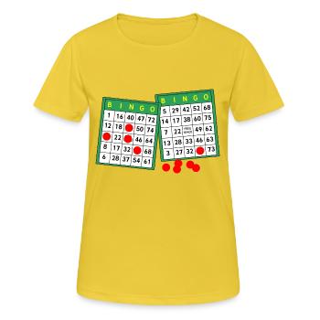 loto - T-shirt respirant Femme - jaune soleil - Devant - AI Model Female 172 dark (172cm)