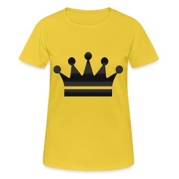 Krone - Frauen T-Shirt atmungsaktiv - Sonnengelb - Vorne - AI Model Female 172 dark (172cm)