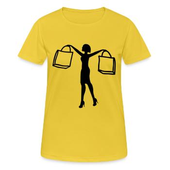 Woman Shopping - Women's Breathable T-Shirt - sunshine - Front - AI Model Female 172 dark (172cm)