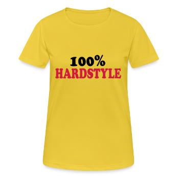 Hardstyle - Frauen T-Shirt atmungsaktiv - Sonnengelb - Vorne - AI Model Female 172 dark (172cm)