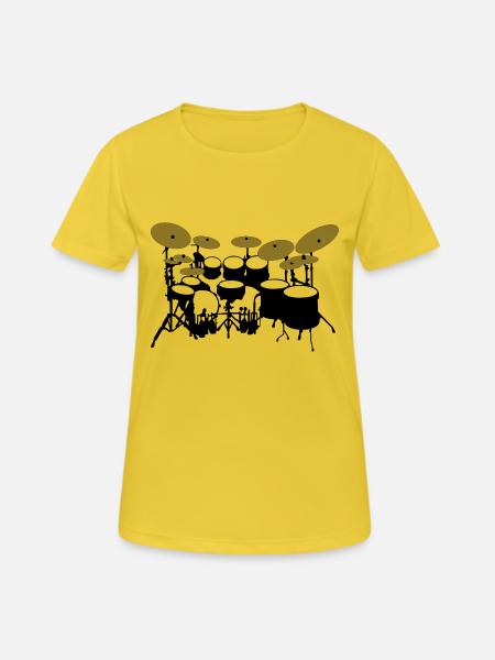 Large drumkit - Women's Breathable T-Shirt - sunshine