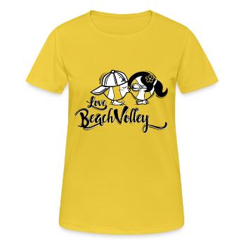 Beach Volley - T-shirt respirant Femme - jaune soleil - Devant - AI Model Female 172 dark (172cm)