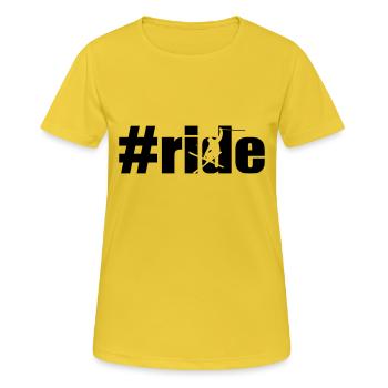 ride freerider ski - Women's Breathable T-Shirt - sunshine - Front - AI Model Female 172 dark (172cm)
