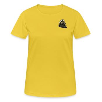 Dampflokomotive - Frauen T-Shirt atmungsaktiv - Sonnengelb - Vorne - AI Model Female 172 dark (172cm)