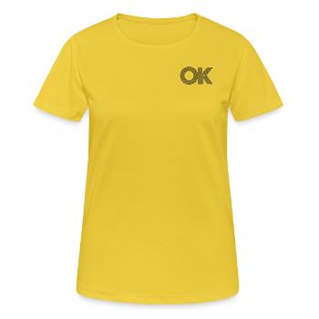 D’ACCORD - T-shirt respirant Femme - jaune soleil - Devant - AI Model Female 172 dark (172cm)