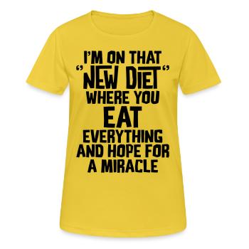 NEW DIET - Women's Breathable T-Shirt - sunshine - Front - AI Model Female 172 dark (172cm)