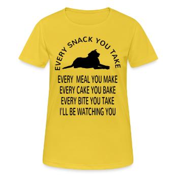 Chien Chiens Énonciations drôles Propriétaire de chien Amusement de fidélité - T-shirt respirant Femme - jaune soleil - Devant - AI Model Female 172 dark (172cm)