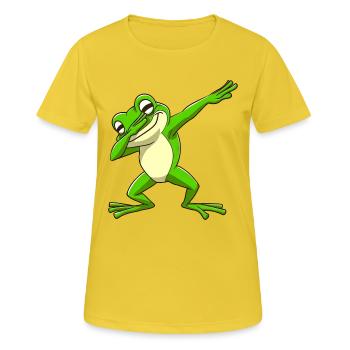 Cool Frog Dabbing Pose Trendy - Women's Breathable T-Shirt - sunshine - Front - AI Model Female 172 dark (172cm)