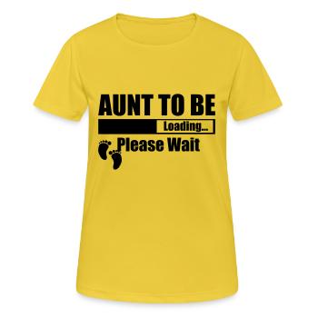 Aunt To Be Loading Please Wait - Women's Breathable T-Shirt - sunshine - Front - AI Model Female 172 dark (172cm)
