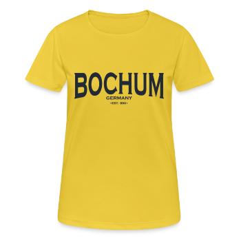Bochum - Frauen T-Shirt atmungsaktiv - Sonnengelb - Vorne - AI Model Female 172 dark (172cm)