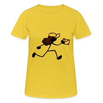 Postman Letter Deliverer Courier - Women's Breathable T-Shirt - sunshine - Front - AI Model Female 172 dark (172cm)