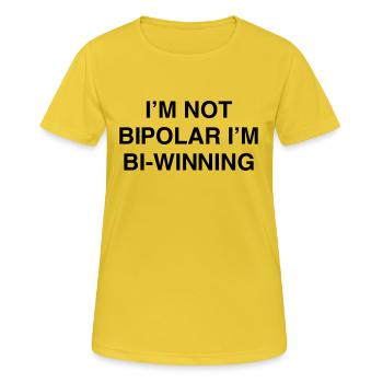 I'm Not Bipolar I'm Bi-winning - Women's Breathable T-Shirt - sunshine - Front - AI Model Female 172 dark (172cm)
