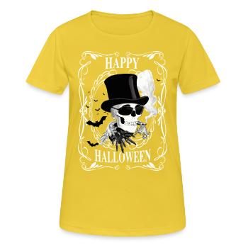 Joyeux halloween - T-shirt respirant Femme - jaune soleil - Devant - AI Model Female 172 dark (172cm)