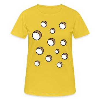 Costume de fromage Carnaval Trous Costume de fromage Carnaval - T-shirt respirant Femme - jaune soleil - Devant - AI Model Female 172 dark (172cm)