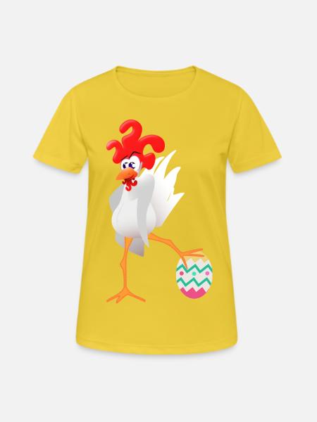 Easter rooster - Women's Breathable T-Shirt - sunshine