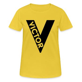 OTAN V - T-shirt respirant Femme - jaune soleil - Devant - AI Model Female 172 dark (172cm)