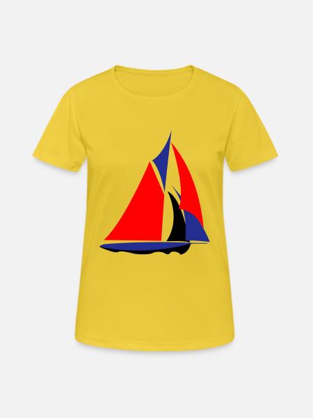 French sailboat - Women's Breathable T-Shirt - sunshine