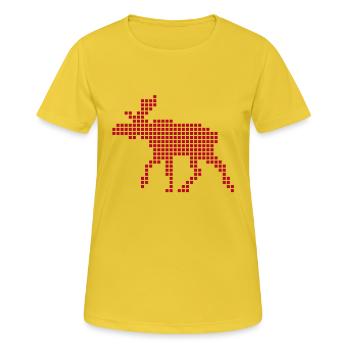 Pixel Elk - Women's Breathable T-Shirt - sunshine - Front - AI Model Female 172 dark (172cm)
