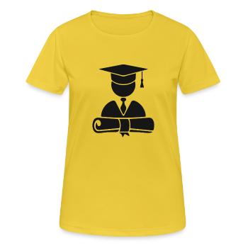 ICON Symbol Bachelor Master - Frauen T-Shirt atmungsaktiv - Sonnengelb - Vorne - AI Model Female 172 dark (172cm)