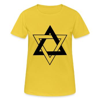 Jewish star David seal of Solomon jewish symbol - Women's Breathable T-Shirt - sunshine - Front - AI Model Female 172 dark (172cm)