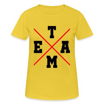 Team 2 - Women's Breathable T-Shirt - sunshine - Front - AI Model Female 172 dark (172cm)