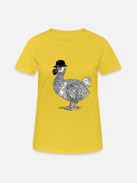 Dodo avec chapeau - T-shirt respirant Femme - jaune soleil