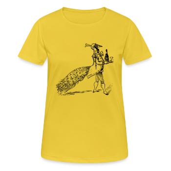 kellner waiter restaurant gaststaette service8 - Frauen T-Shirt atmungsaktiv - Sonnengelb - Vorne - AI Model Female 172 dark (172cm)