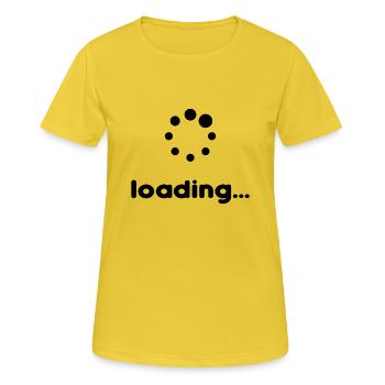 Veuillez patienter - Chargement ... - T-shirt respirant Femme - jaune soleil - Devant - AI Model Female 172 dark (172cm)