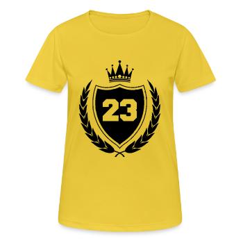 coat of arms 23 - Women's Breathable T-Shirt - sunshine - Front - AI Model Female 172 dark (172cm)