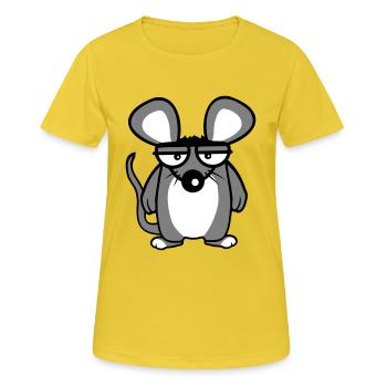 Mouse looks angry angry frustrated angry aggressive - Women's Breathable T-Shirt - sunshine - Front - AI Model Female 172 dark (172cm)