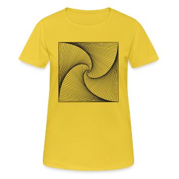 Geometrie Design - Frauen T-Shirt atmungsaktiv - Sonnengelb - Vorne - AI Model Female 172 dark (172cm)