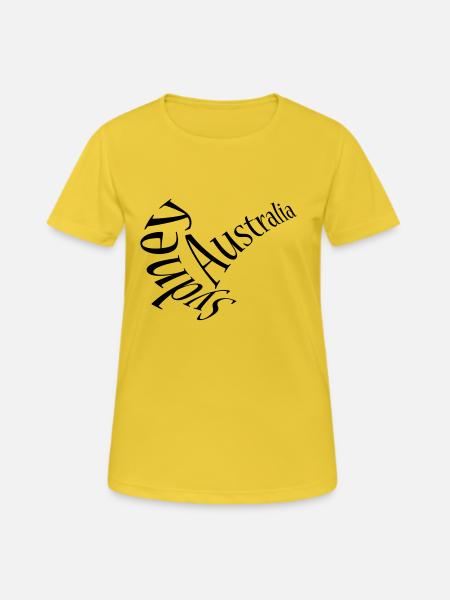 Sydney - Australia - Frauen T-Shirt atmungsaktiv - Sonnengelb