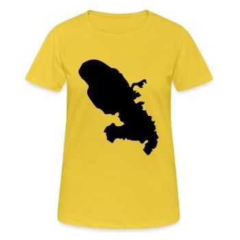 martinique - T-shirt respirant Femme - jaune soleil - Devant - AI Model Female 172 dark (172cm)