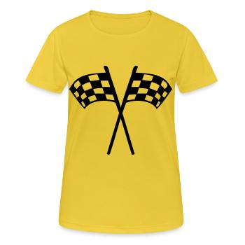 checkered flag - Women's Breathable T-Shirt - sunshine - Front - AI Model Female 172 dark (172cm)