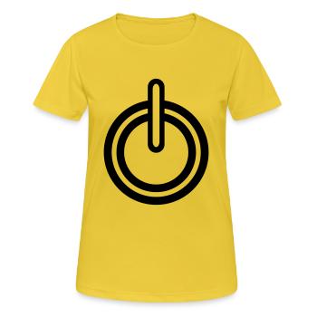Alimentation Symbole - T-shirt respirant Femme - jaune soleil - Devant - AI Model Female 172 dark (172cm)
