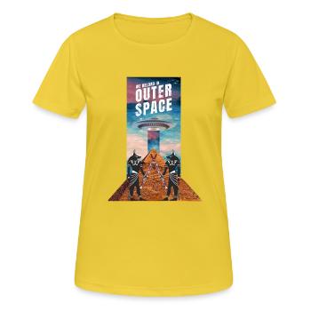 Anubis with bassoon in front of a pyramid with UFO. - Women's Breathable T-Shirt - sunshine - Front - AI Model Female 172 dark (172cm)