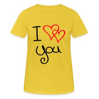 i love you - Women's Breathable T-Shirt - sunshine - Front - AI Model Female 172 dark (172cm)
