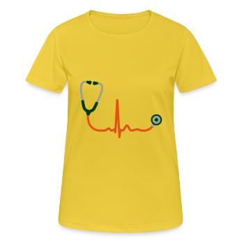 STETHOSCOPE DOCTOR HOSPITAL - Women's Breathable T-Shirt - sunshine - Front - AI Model Female 172 dark (172cm)