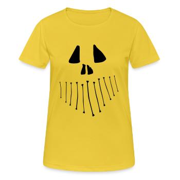 Skull - T-shirt respirant Femme - jaune soleil - Devant - AI Model Female 172 dark (172cm)
