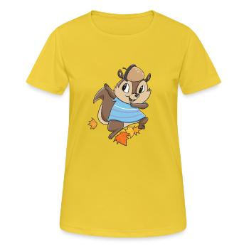 Dabbing dab squirrel funny gift funny - Women's Breathable T-Shirt - sunshine - Front - AI Model Female 172 dark (172cm)
