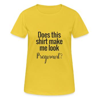 pregnancy announcement baby gift - Women's Breathable T-Shirt - sunshine - Front - AI Model Female 172 dark (172cm)