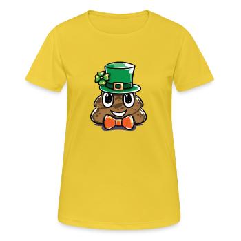 St Patricks Day Outfit Poop Gift Beer Ireland - Women's Breathable T-Shirt - sunshine - Front - AI Model Female 172 dark (172cm)