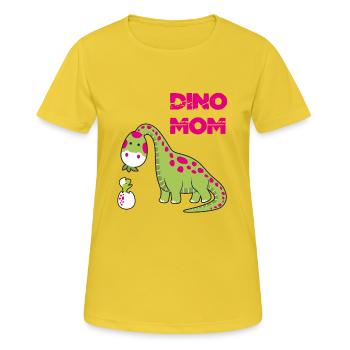 Dino Mother's Day T-Shirt Mother's Day Tee - Women's Breathable T-Shirt - sunshine - Front - AI Model Female 172 dark (172cm)