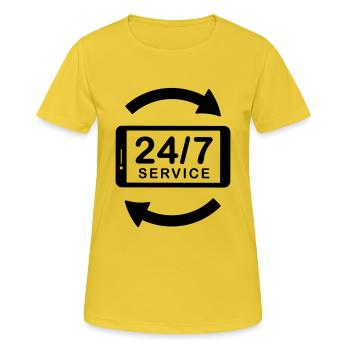 24/7 h Service - Women's Breathable T-Shirt - sunshine - Front - AI Model Female 172 dark (172cm)