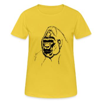 gorilla - Women's Breathable T-Shirt - sunshine - Front - AI Model Female 172 dark (172cm)