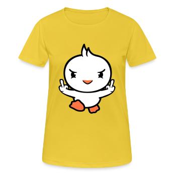 oiseau méchant majeur montrer mauvais garçon courant cool - T-shirt respirant Femme - jaune soleil - Devant - AI Model Female 172 dark (172cm)